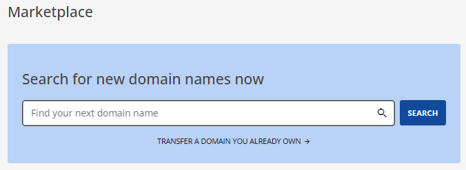Transfer a domain you already own