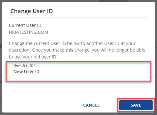 Bluehost Account Manager My Profile - User ID - Change