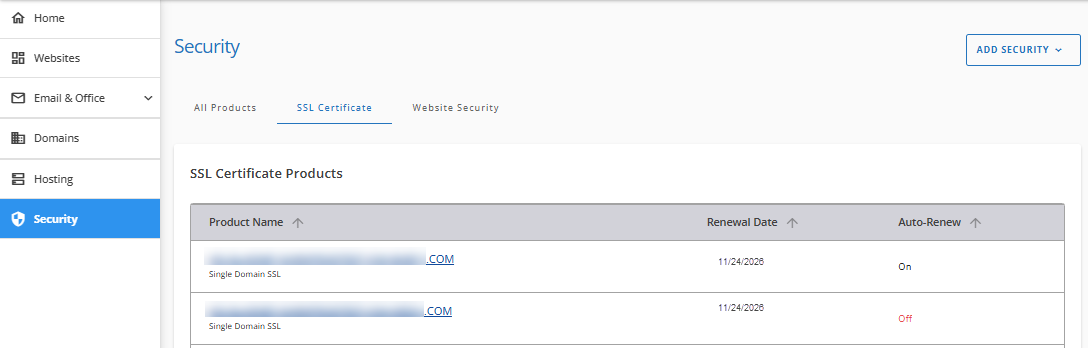 Security - SSL