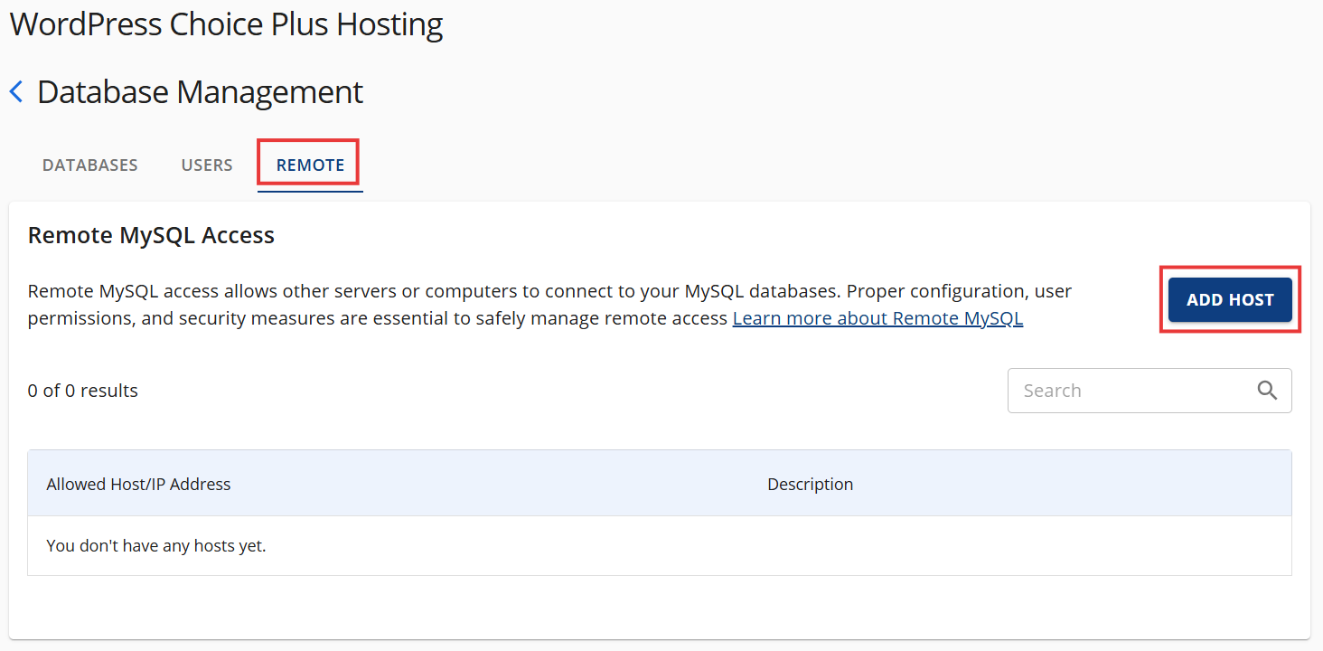 Databases - Remote