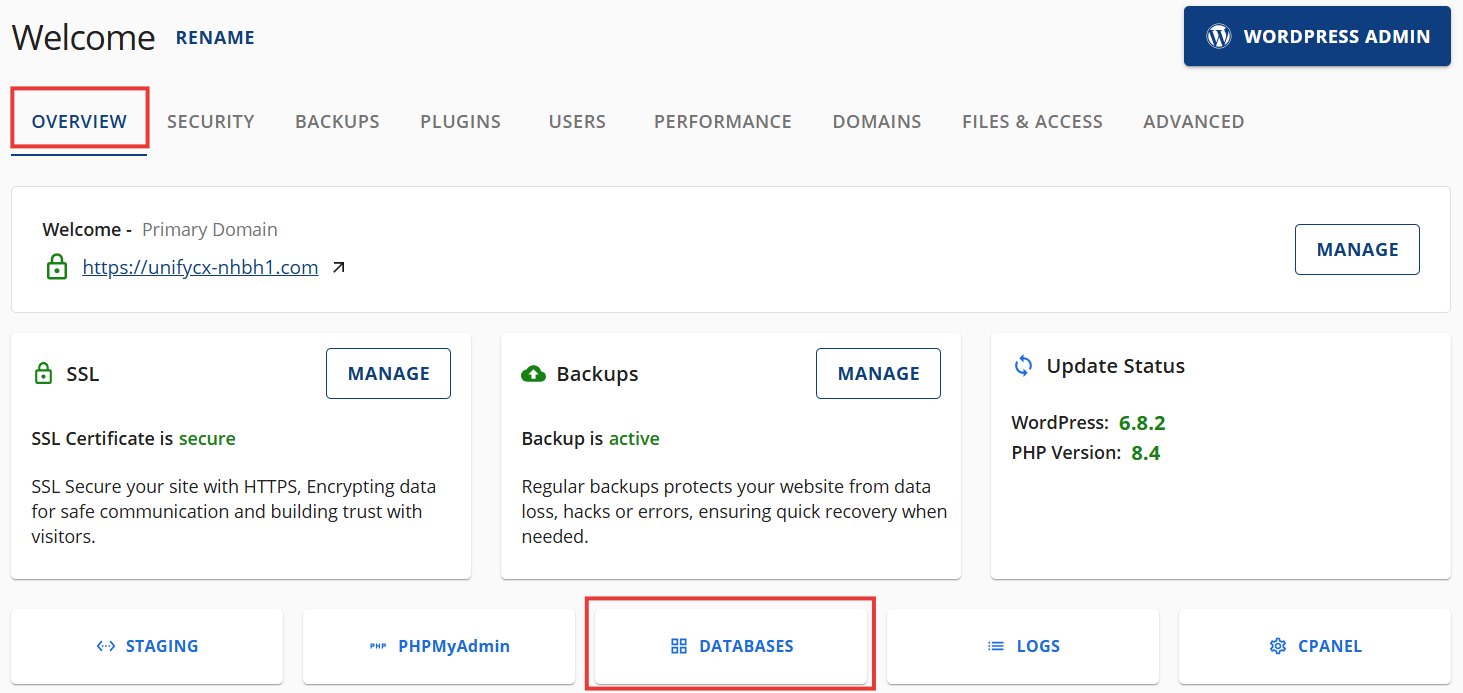 Overview - Databases
