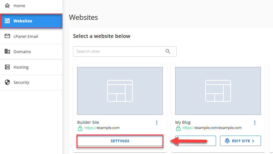 Settings Button