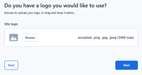 Install WordPress - Upload a logo