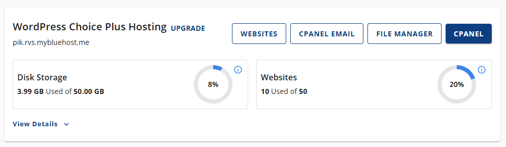 disk usage section