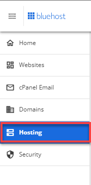 Account Manager Hosting Navigation Tab