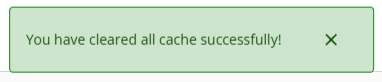 clear cache 