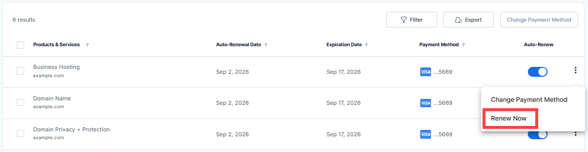 BH AM - Renewal Center - Renew Now