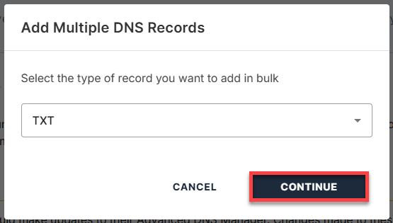 add multiple dns record 