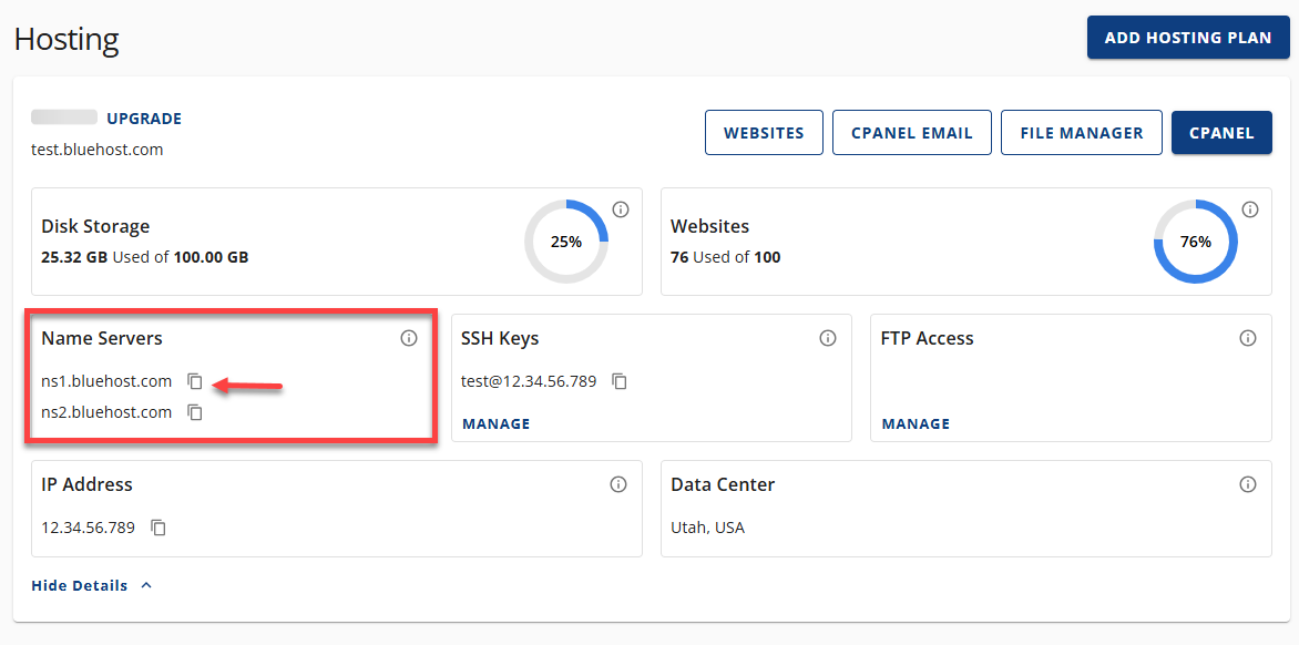 Server Information - Nameservers