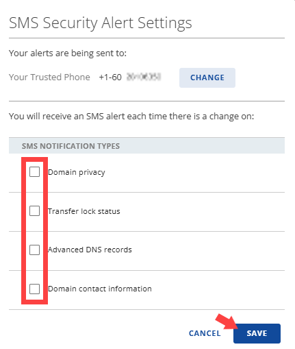 Security Alert - Save