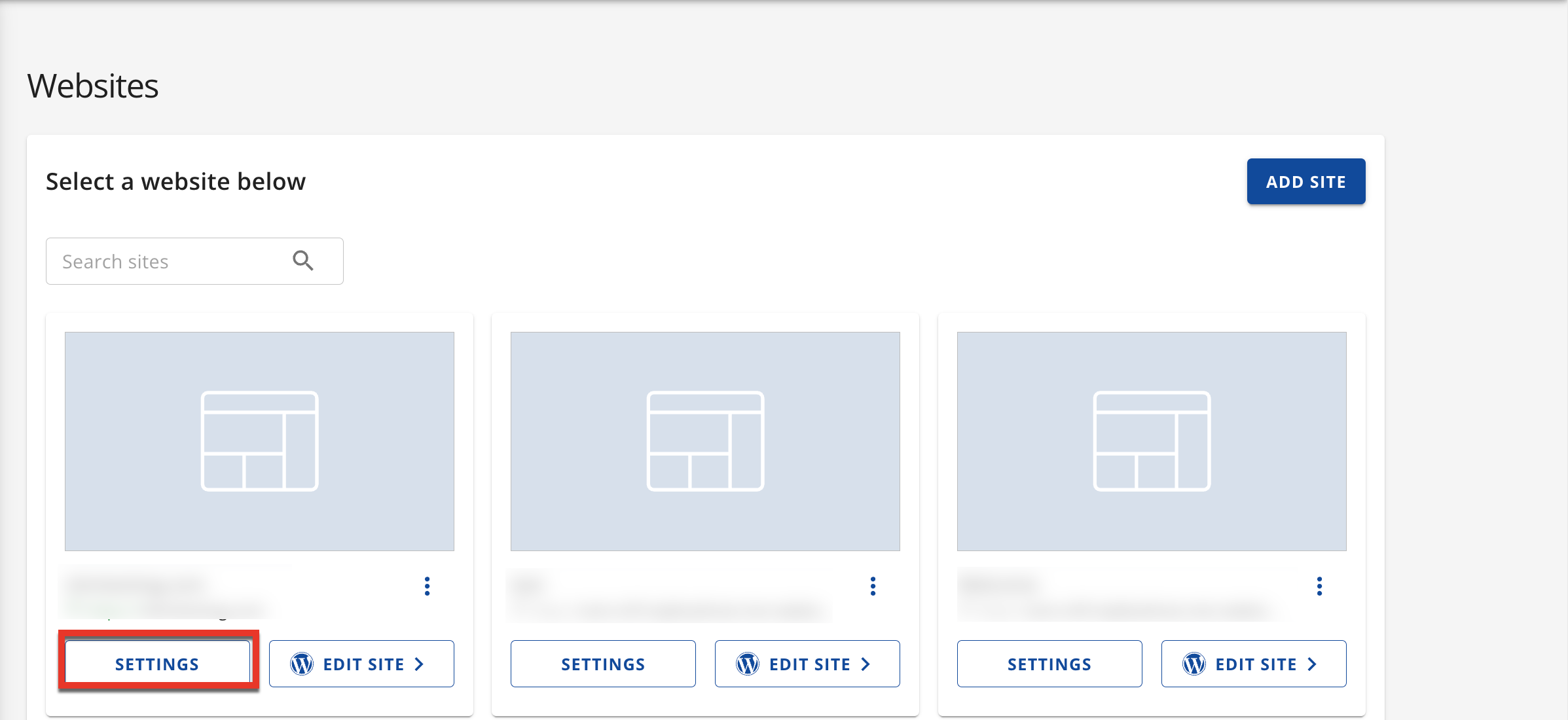 Bluehost AM Website Settings