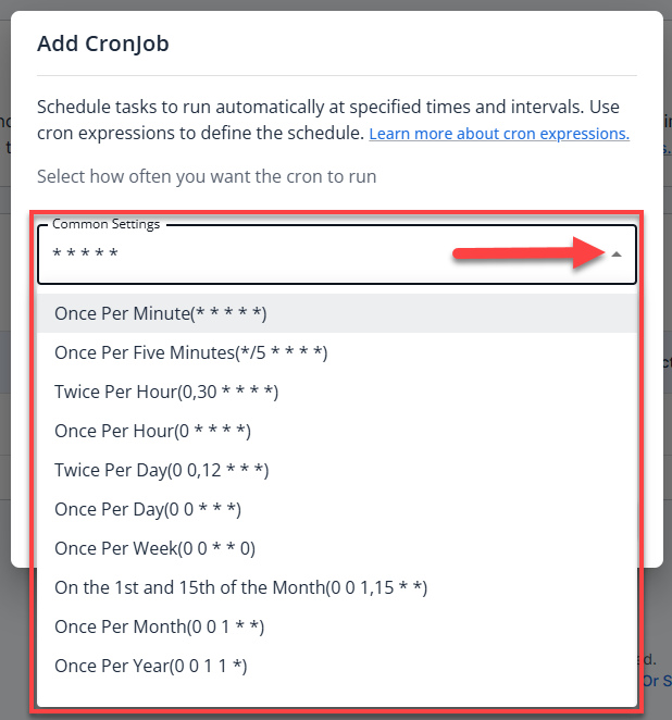 add-a-cron-drop-down