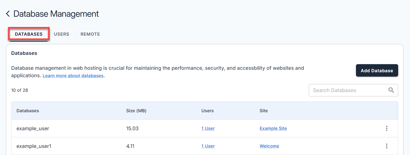 Account Manager - Database Management