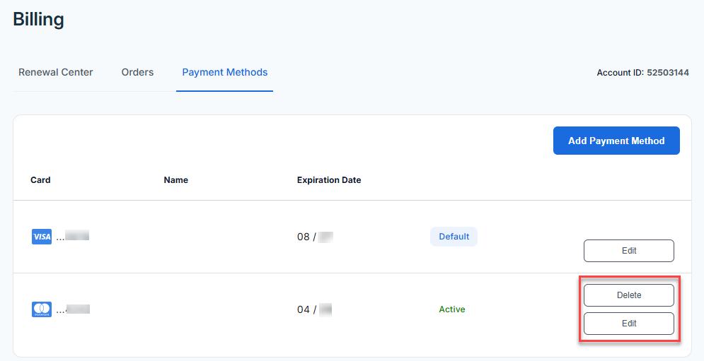 remove payment method