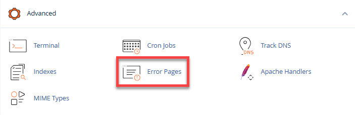 cPanel - Error Pages