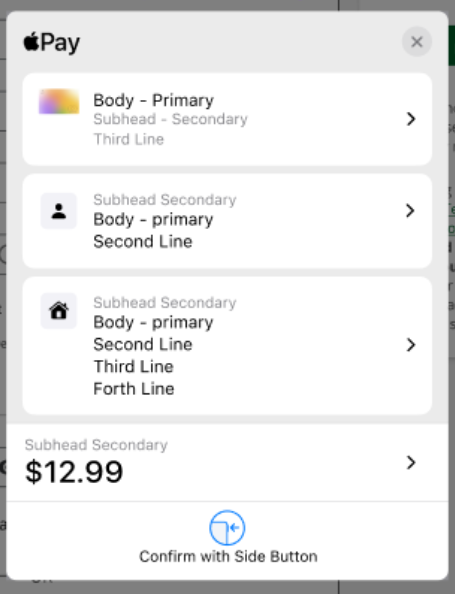 Apple Pay - Confirm Payment