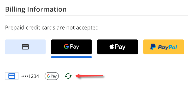 Google Pay - Successful connection
