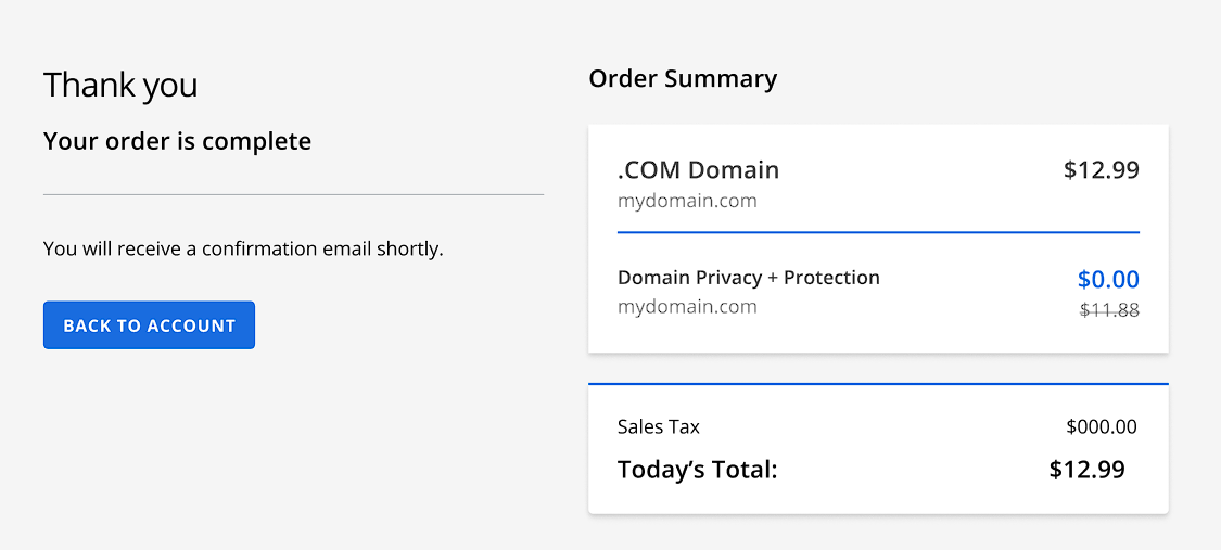 Payment Confirmation Page