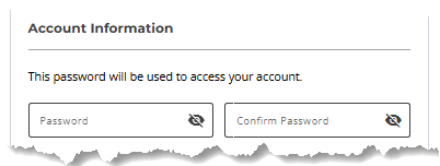 Sign up for an account - Enter your Account Information