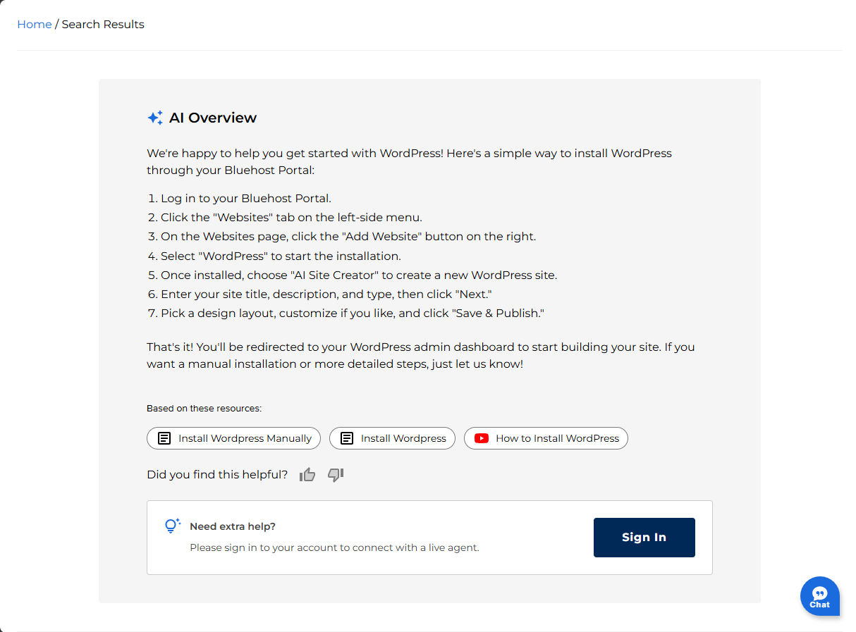BH Support Portal AI Overview