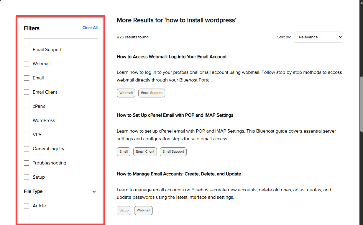 BH Support Portal Browse by Topic