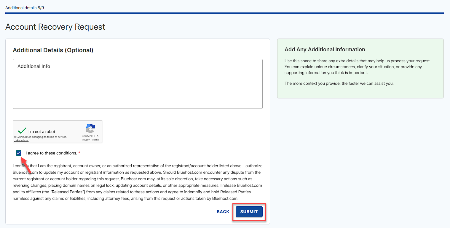 Provide Additional Information