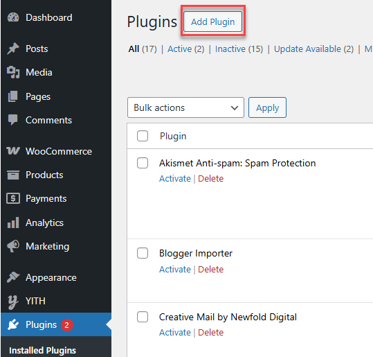 adding new plugin
