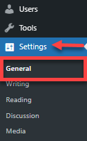 WordPress - Settings - General
