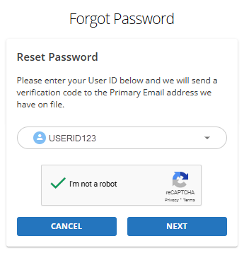 reCaptcha & Send Reset Link