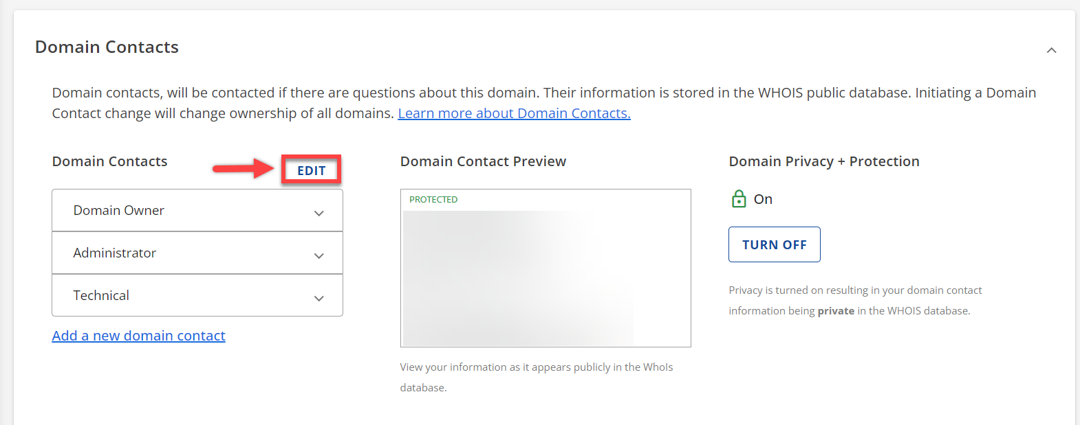 Domain Contact