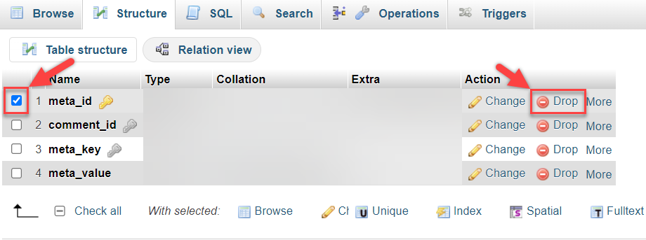 drop-tables-phpmy-admin