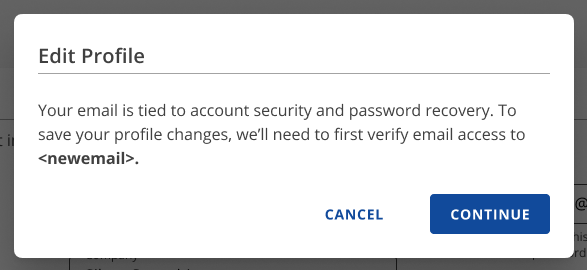 Edit Profile Popup