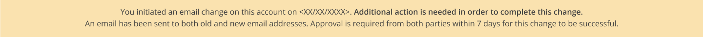 Email Change Initiated