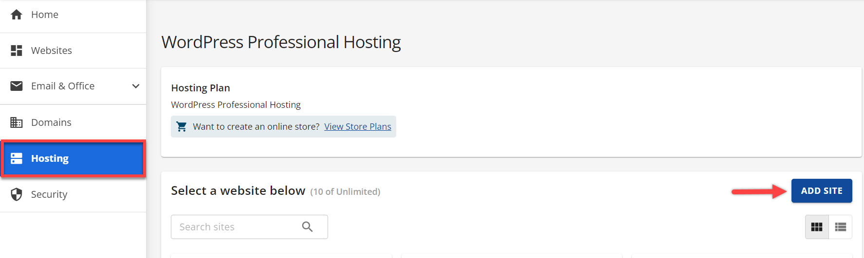 hosting-add-site