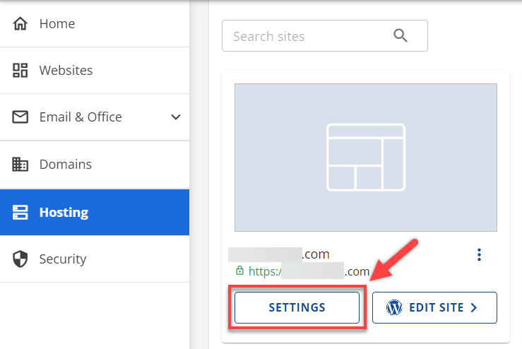 Website settings