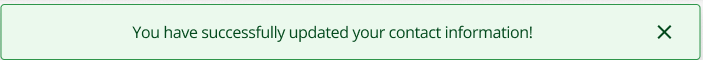You have successfully updated your contact information!