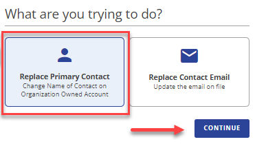 Replace contact information