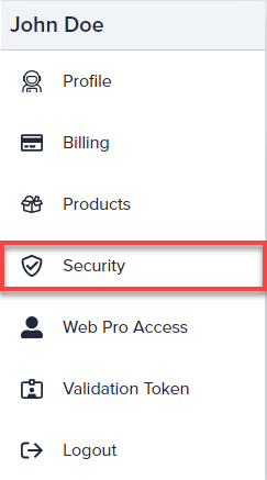 Rock account Security option