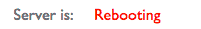 Server is Rebooting