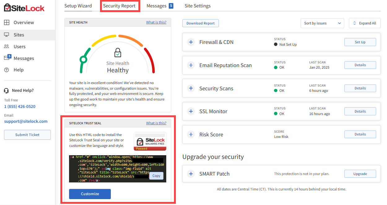 SiteLock - Security Report