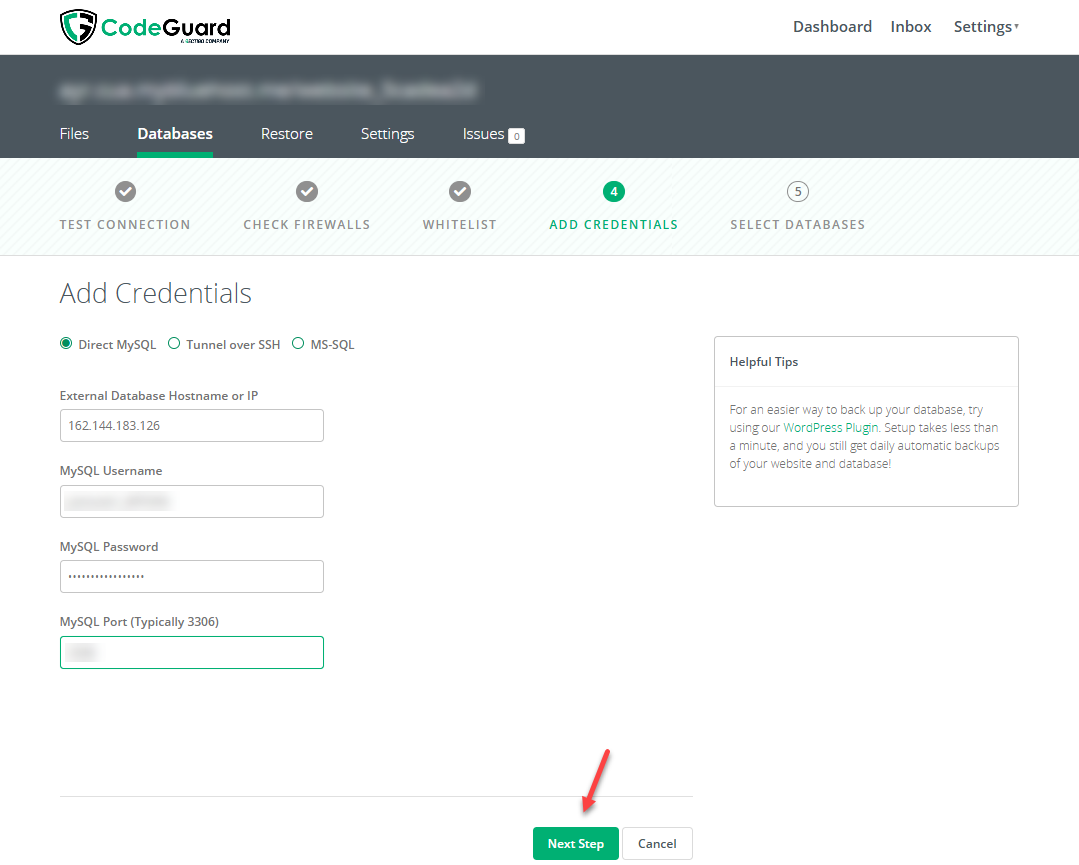 Add Credentials