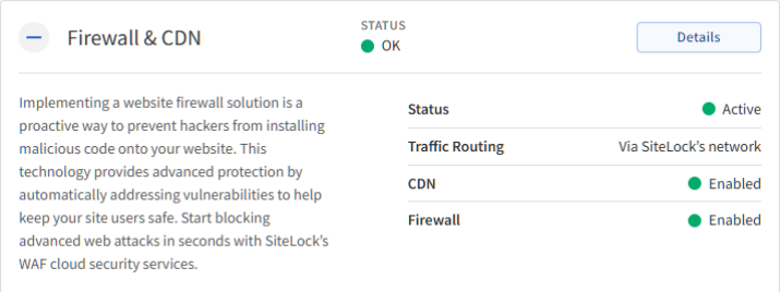 BH SiteLock - Firewall & CDN