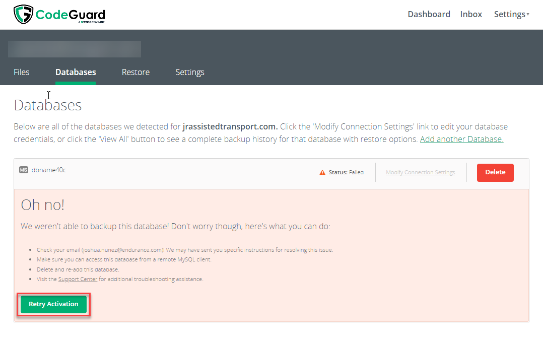 Retry Reactivation