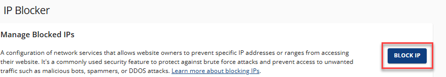 Block IP button