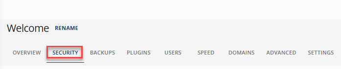 Security Tab