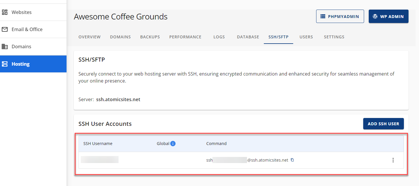 SSH User Accounts