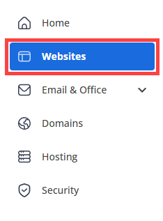 Bluehost Account Manager - Websites Tab