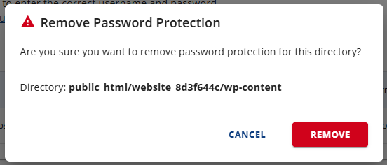 Remove Popup