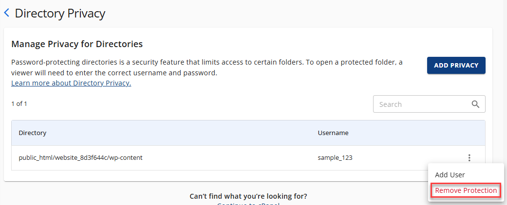 Remove Protection