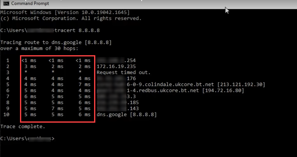 Traceroute time